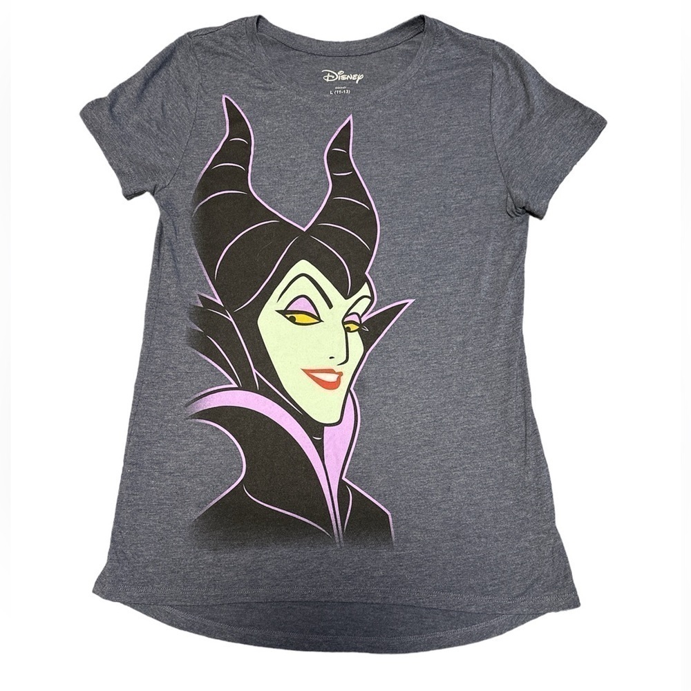 Disney Junior's Maleficent Mistress Of Evil Hi-Low Hem T-Shirt Size L (11-13)